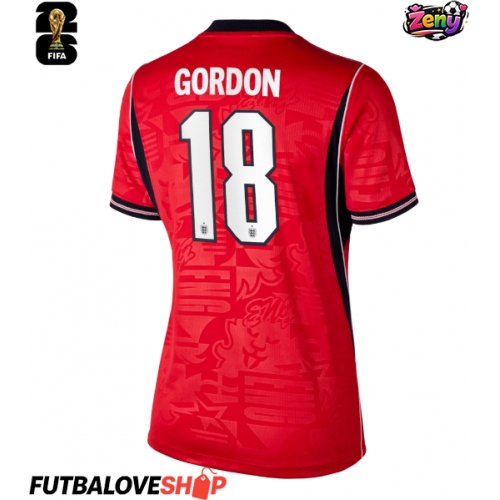 Dres Anglicko Anthony Gordon #18 Preč pre Ženy MS 2026 Krátky Rukáv